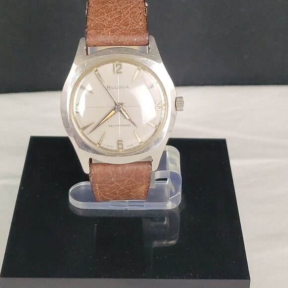 BULOVA Other - VINTAGE BULOVA SELFWINDING 11ALAC MENS GRAY DIAL 1965 WATCH RUNNING
